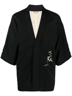A.N.G.E.L.O. Vintage Cult 1960s floral-print silk kimono jacket - Black