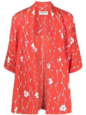 A.N.G.E.L.O. Vintage Cult 1970s floral pattern short-sleeved jacket - Red