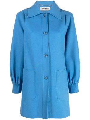 A.N.G.E.L.O. Vintage Cult 1970s gathered cuffs buttoned coat - Blue
