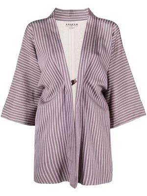 A.N.G.E.L.O. Vintage Cult 1970s striped square-sleeved jacket - Purple