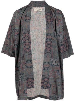 A.N.G.E.L.O. Vintage Cult 1970s tapestry pattern short-sleeved jacket - Grey