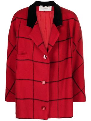 A.N.G.E.L.O. Vintage Cult 1980s check-pattern wool coat - Red