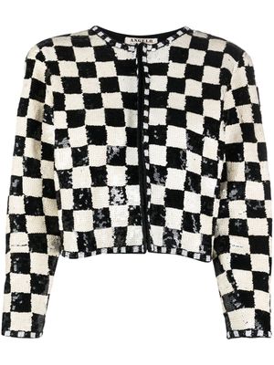 A.N.G.E.L.O. Vintage Cult 1980s checked sequin-embellished jacket - Black