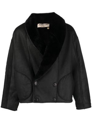 A.N.G.E.L.O. Vintage Cult 1980s double-breasted sheepskin jacket - Black