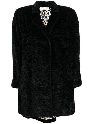 A.N.G.E.L.O. Vintage Cult 1980s faux-fur buttoned coat - Black