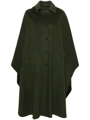A.N.G.E.L.O. Vintage Cult 1980s felted hooded cape - Green