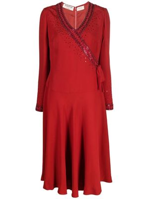 A.N.G.E.L.O. Vintage Cult 1980s sequin-embellished silk dress - Red