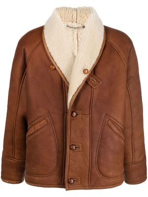 A.N.G.E.L.O. Vintage Cult 1980s shearling-lined leather jacket - Brown