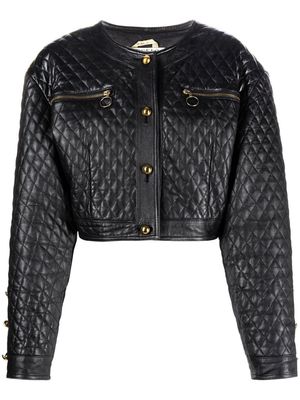A.N.G.E.L.O. Vintage Cult 1990s diamond-quilted collarless jacket - Black