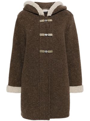 A.N.G.E.L.O. Vintage Cult 1990s hooded wool coat - Brown