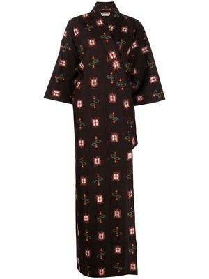 A.N.G.E.L.O. Vintage Cult 1990s patterned long kimono - Brown