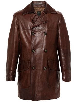 A.N.G.E.L.O. Vintage Cult 1990s Romeo Gigli leather coat - Brown