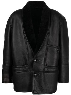 A.N.G.E.L.O. Vintage Cult 1990s shawl lapels sheepskin coat - Black