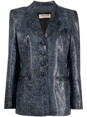 A.N.G.E.L.O. Vintage Cult 1990s snakeskin leather blazer - Blue