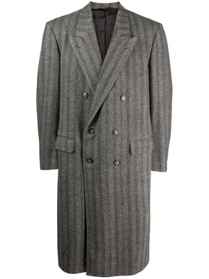 A.N.G.E.L.O. Vintage Cult 2000s double-breasted pinstriped coat - Grey