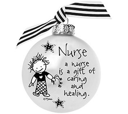 A Nurse Is A Gift Glass Ornament Inspired by Marci