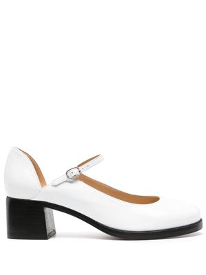 A.P.C. 50mm leather ballerina pumps - White