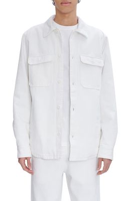 A. P.C. Alessio Denim Button-Up Shirt Jacket in Aab White