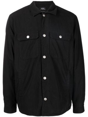 A.P.C. Alex button-up shirt jacket - Black