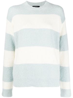 A.P.C. Alice horizontal-stripe knitted jumper - Blue