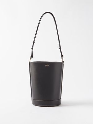 A.P.C. - Ambre Leather Bucket Bag - Womens - Black