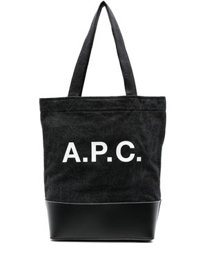 A.P.C. Axel panelled tote bag - Black