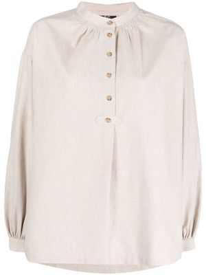 A.P.C. balloon-sleeve button-up blouse - Neutrals