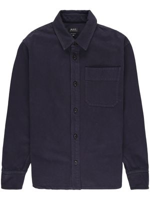 A.P.C. Basile cotton overshirt - Blue