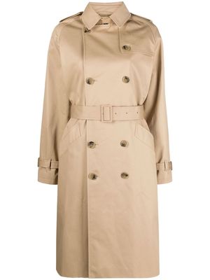 A.P.C. belted cotton trench coat - Neutrals