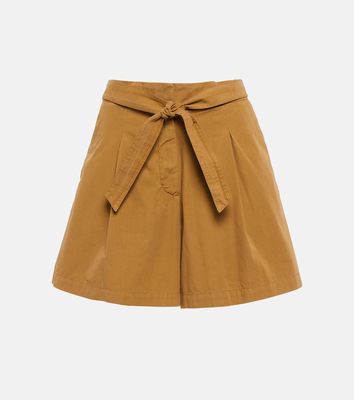 A.P.C. Belted high-rise cotton shorts