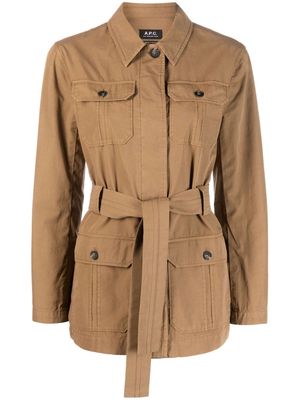 A.P.C. belted safari jacket - Brown