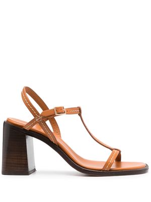 A.P.C. block-heel sandals - Brown