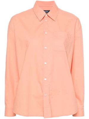 A.P.C. Boyfriend cotton shirt - Orange