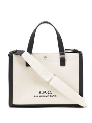 A.P.C. Camille 2.0 canvas shopper bag - White