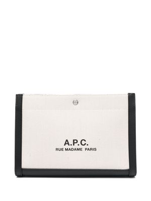 A.P.C. Camille 2.0 clutch bag - Neutrals
