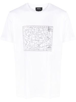 A.P.C. Carl cotton T-shirt - White