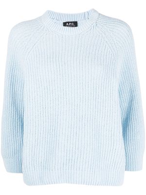 A.P.C. Cassie ribbed-knit jumper - Blue