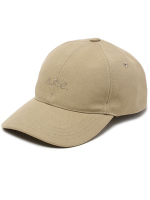 A.P.C. Charlie logo-embroidered baseball cap - Neutrals