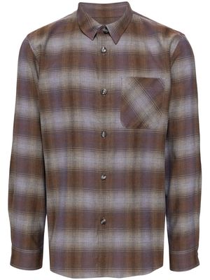 A.P.C. checked cotton shirt - Brown