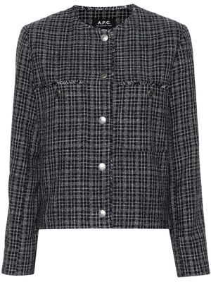 A.P.C. checked tweed jacket - Blue