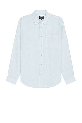 A.P.C. Chemise Cassel Logo in Blue