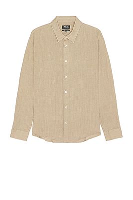 A.P.C. Chemise Cassel Logo in Brown