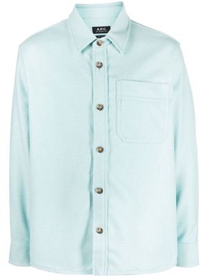 A.P.C. chest-patch shirt - Blue