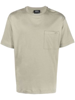 A.P.C. chest-pocket cotton T-shirt - Green
