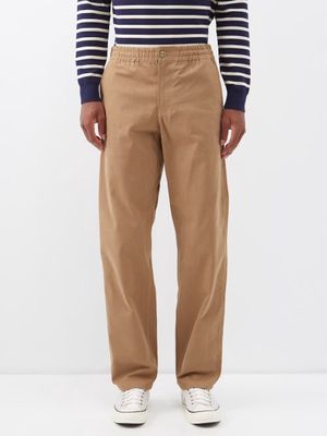 A.P.C. - Chuck Elasticated-waist Cotton-twill Trousers - Mens - Brown