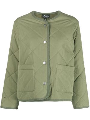 A.P.C. Claire quilted jacket - Green