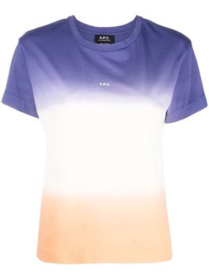 A.P.C. colour-block T-shirt - Blue