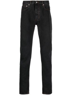 A.P.C. contrast-stitch straight-leg jeans - Black