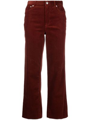 A.P.C. corduroy cropped trousers - Brown