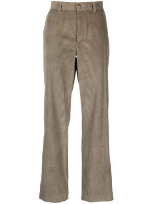 A.P.C. corduroy high-waisted trousers - Green
